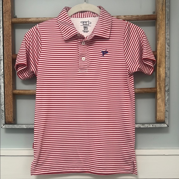 Boys Garb performance polo Ocean Reef Club size small red and white - Picture 1 of 6